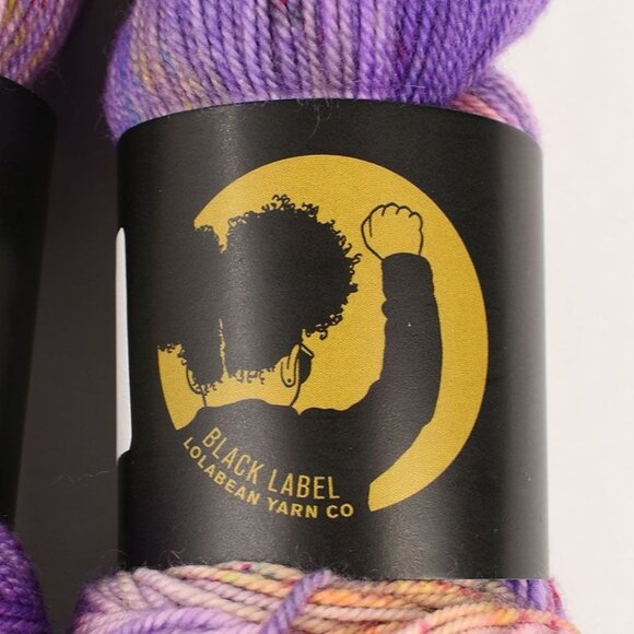 Lolabean Yarn Co Black Label 2 Skeins Three Bean Salad Sport Weight Yarn Purple - Picture 3 of 4